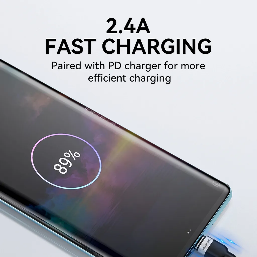 Wozinsky USB-A till USB-C kabel 1m svart