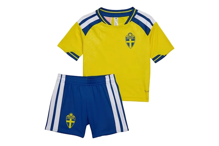 Barnens fotbollsset nr 17 gul/vit/blå