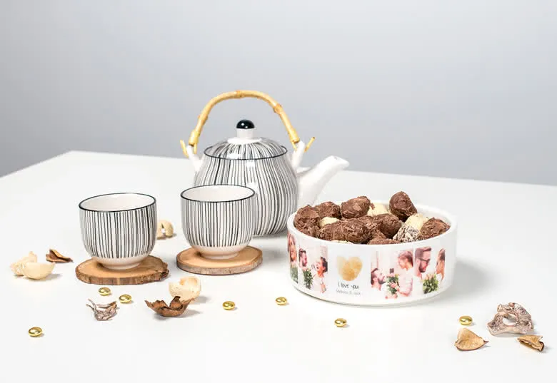 Personlig keramikskål med eget motiv