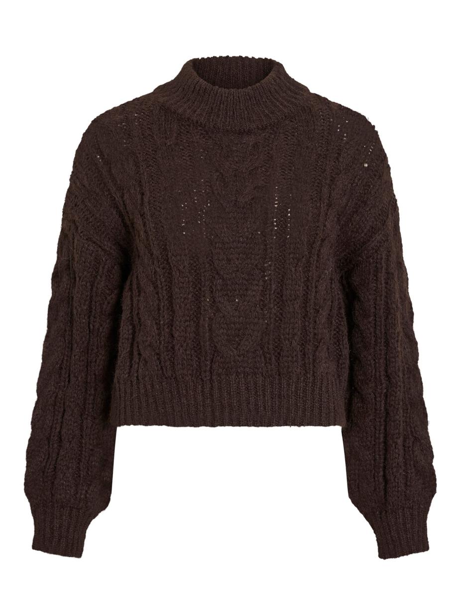 VILA Röd Kort Klänning med Långa Ärm