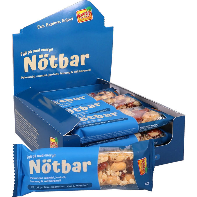Nötbar Pekan Mandel Karamell 12-pack