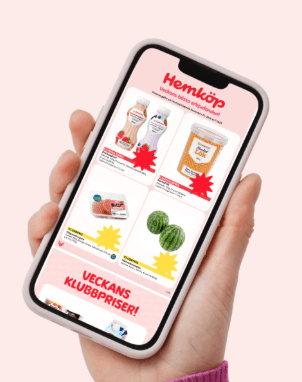 100 kr rabatt hos Hemköp vid köp över 1 200 kr