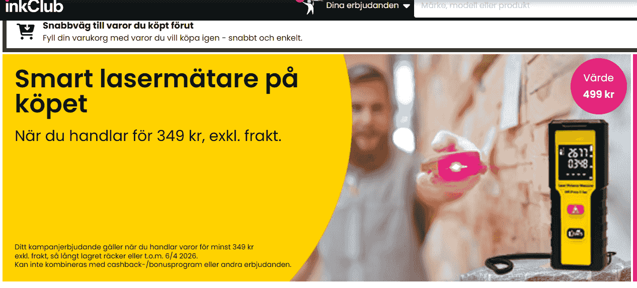 Smart lasermätare på köpet