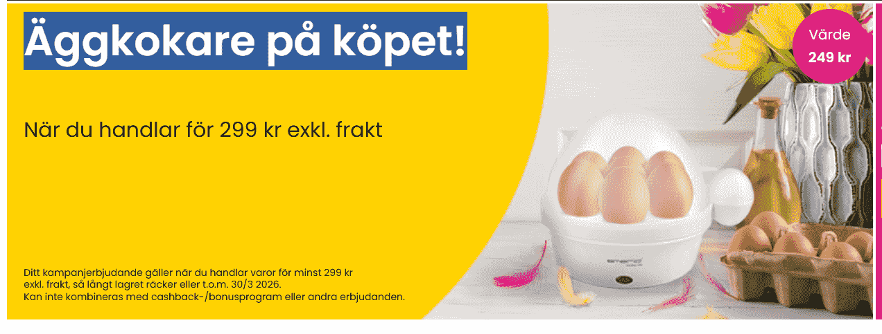 Äggkokare på köpet!