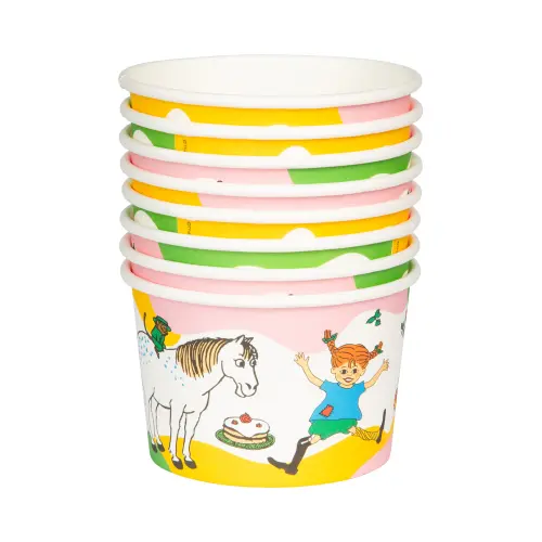 Pippi Långstrump Glasbägare 8-pack