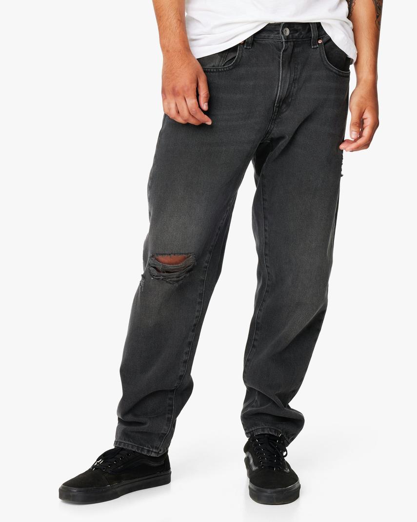 Vailent Mörkgrå Ripped Svarta Jeans Herr