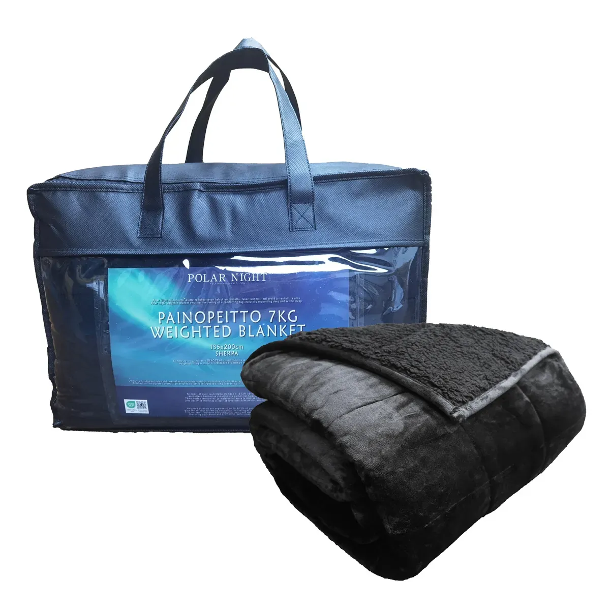 Polar Night Tyngdtäcke Sherpa Svart 135x200cm