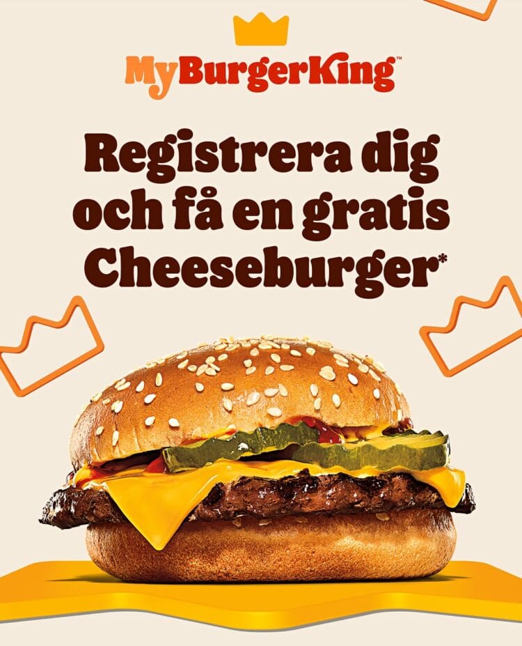 Burger King - Gratis cheeseburgare