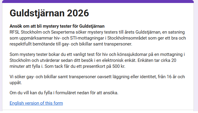 Bli mystery tester för Guldstjärnan – få 500 kr i ersättning