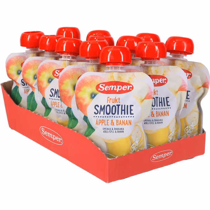 Klämmis Smoothie Äpple Banan 12-pack