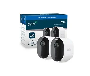 Arlo Pro 5 – Trådlöst säkerhetskamerasystem – 2 kameror – Vit