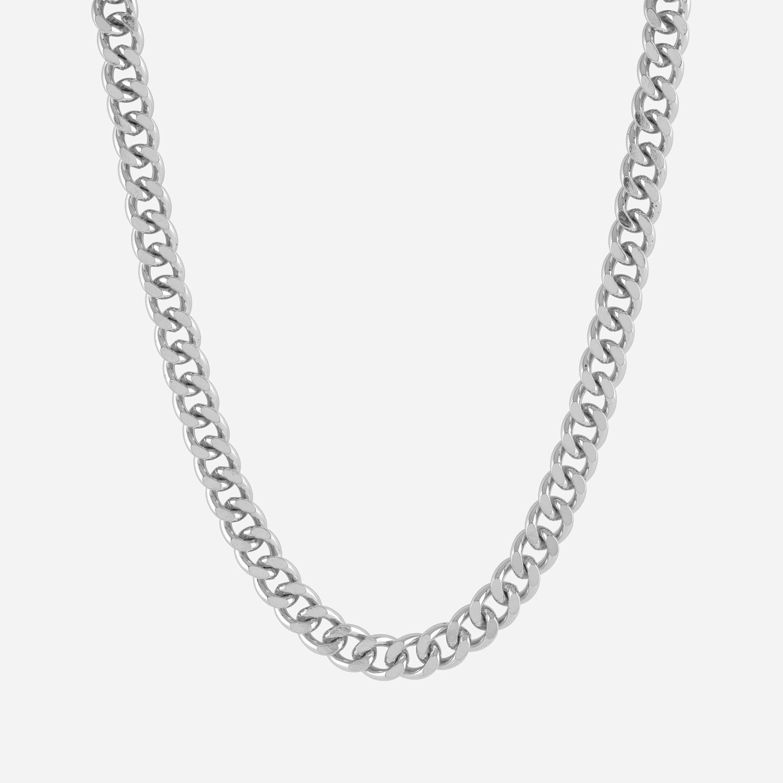 Elegant silverfärgad pansarkedja 8mm