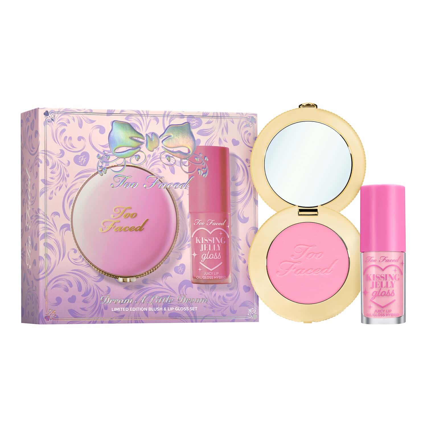 Dream A Little Dream - Cloud Crush Blush Set & Gloss Kissing Jelly ❘ TOO FACED ≡ SEPHORA