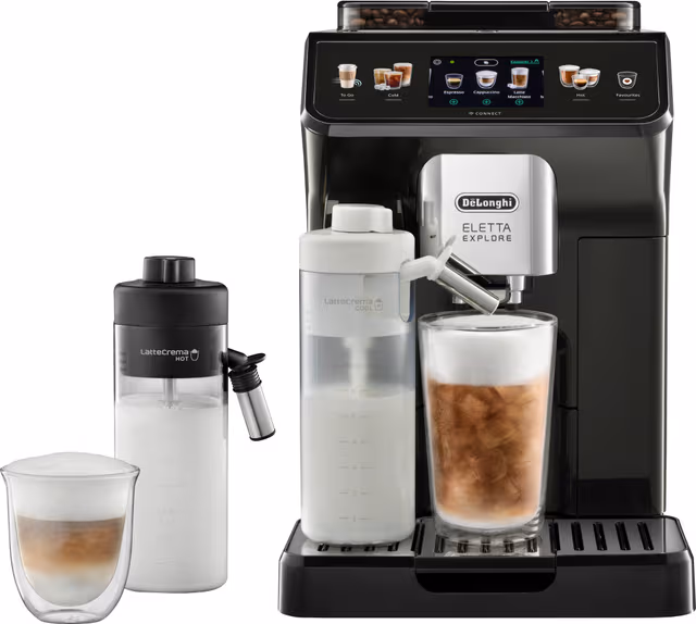 De'Longhi kaffemaskin med gratis iskaffe-kit