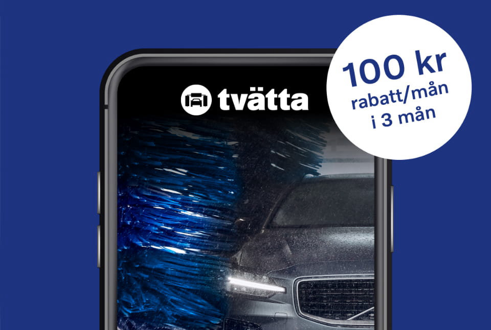 Tanka Biltvätt – 100 kr rabatt per månad på tvättabonnemang