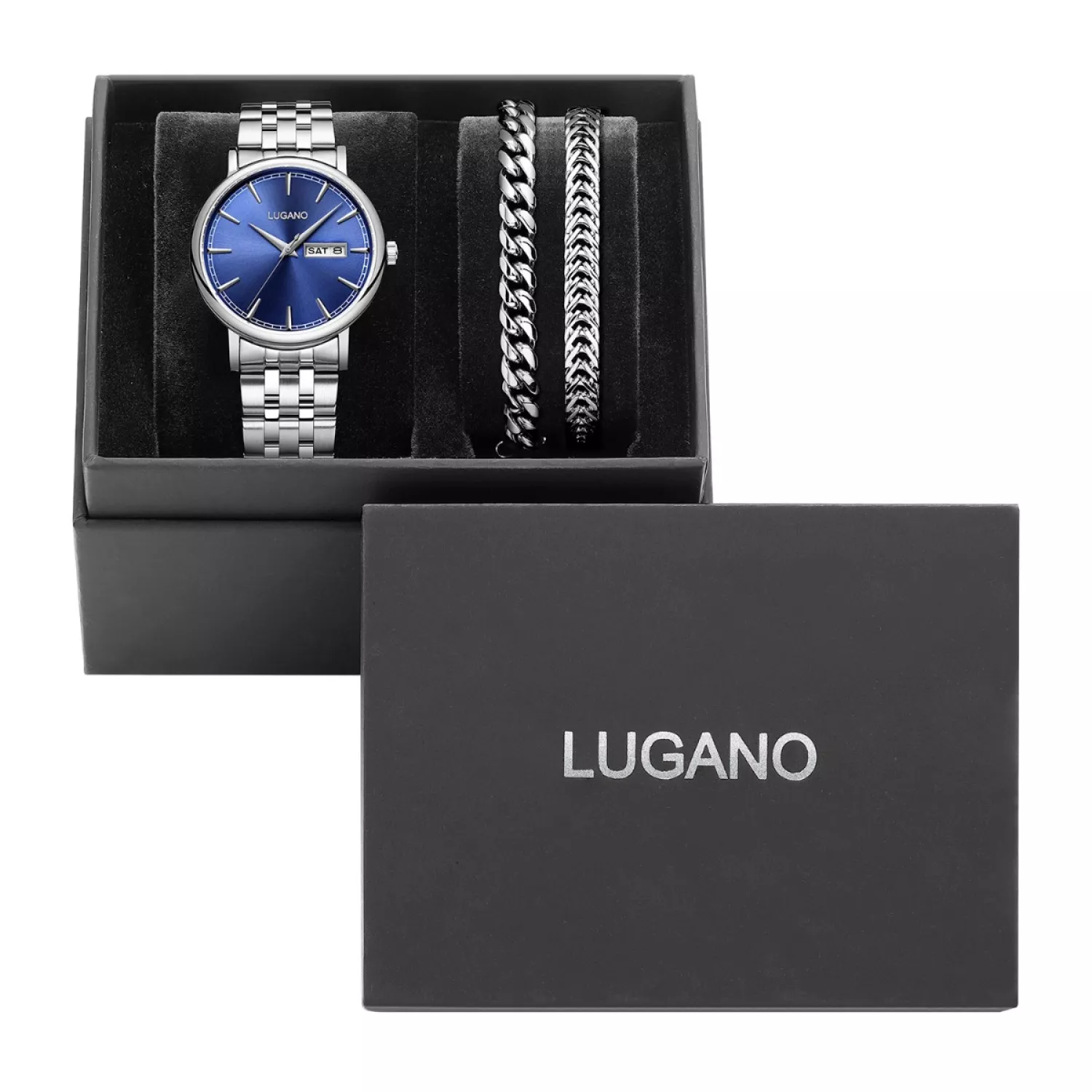 Lugano Concord Gift Set – klocka med två armlänkar