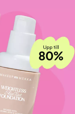 Upp till 80 % rabatt hos Makeup Mekka