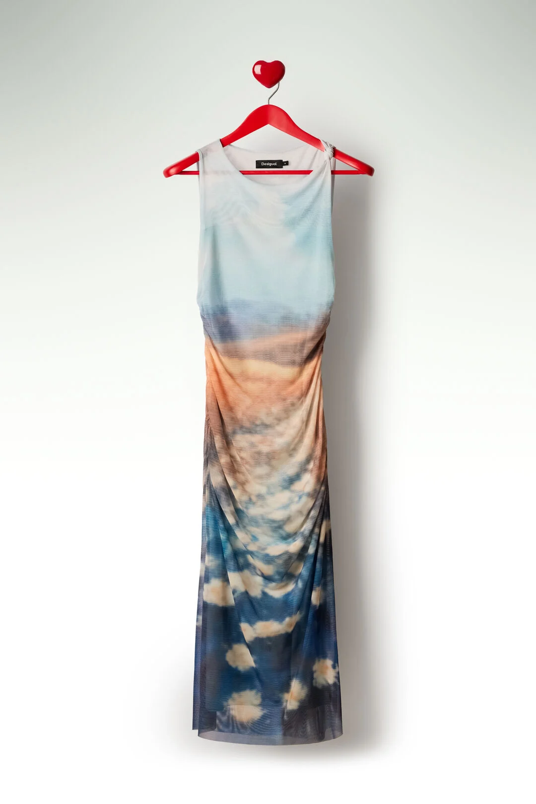 Multicolour Draped Waterlily Women's Dress