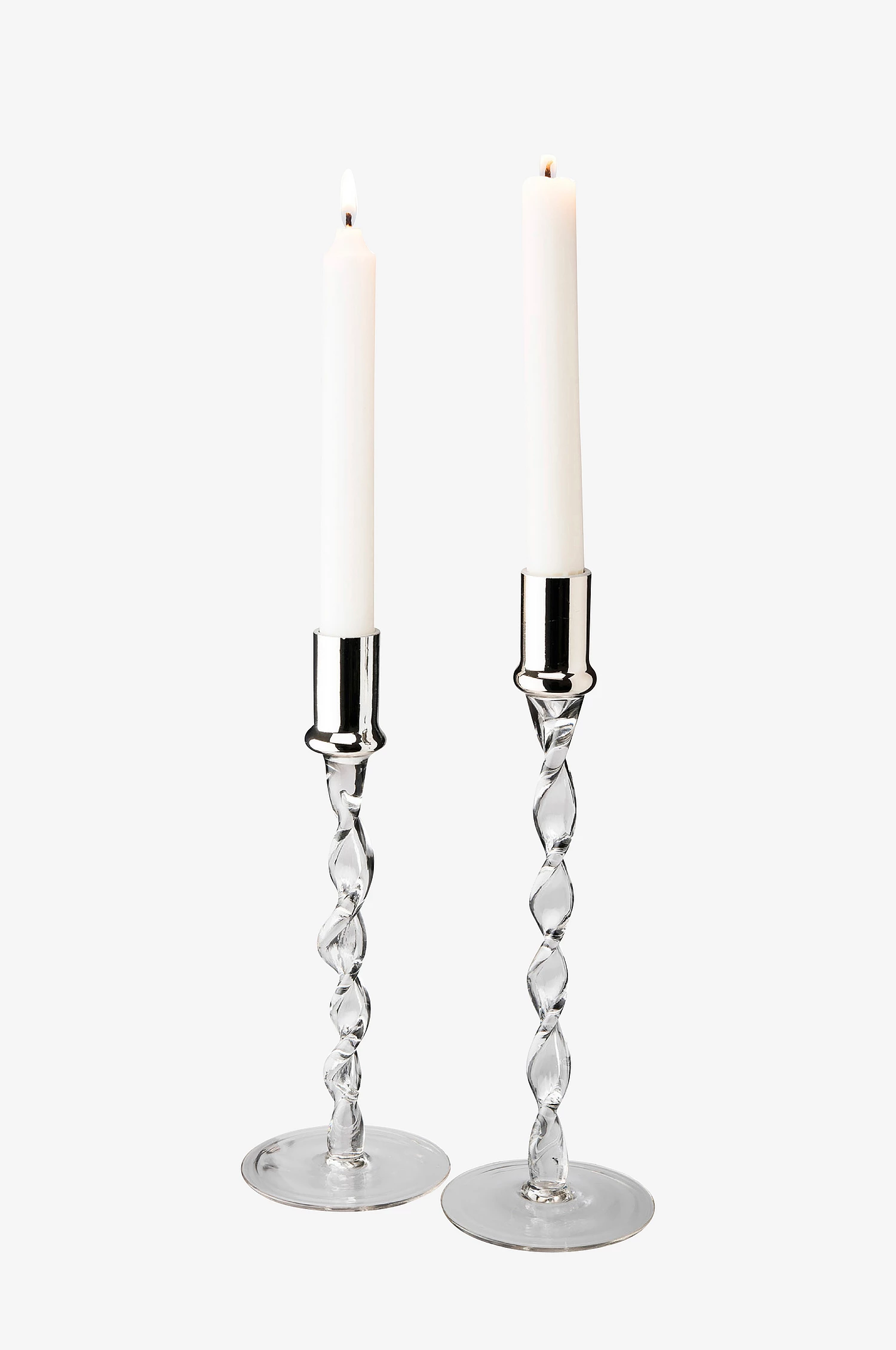 Dorre Twist Ljusstake 2-pack Transparent