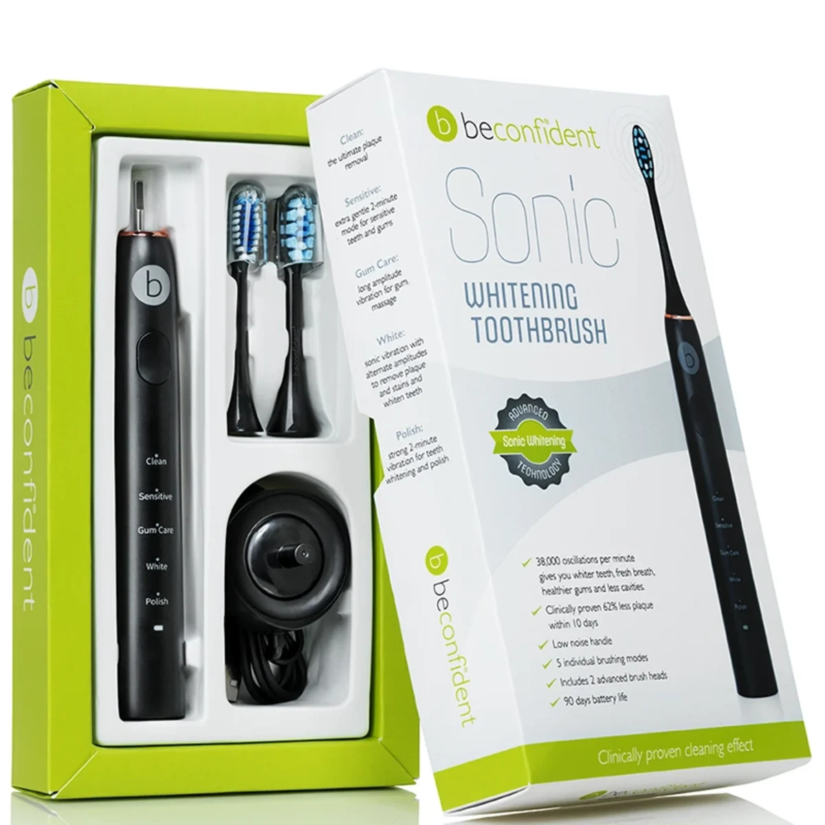 Beconfident Sonic Whitening Tandborste Svart/Roseguld