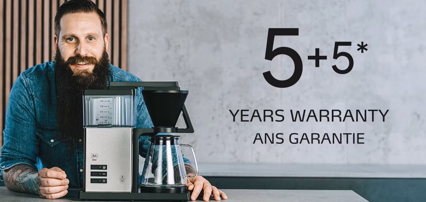 Förläng garantin på din Melitta ONE® filterkaffemaskin