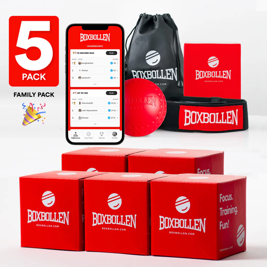 Boxbollen Familjepaket 5-Pack Erbjudande