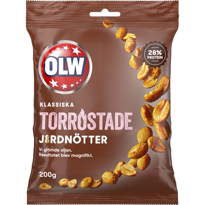 Torrostade Jordnötter 2 x 200 g från OLW