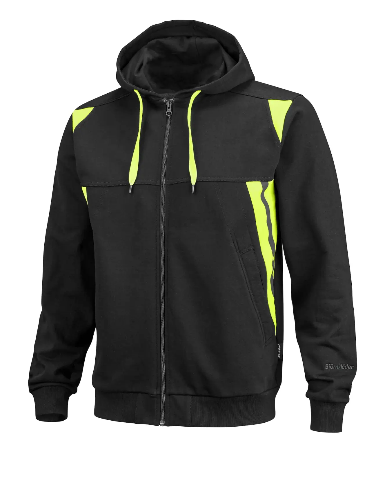 BJÖRNKLÄDER Hoodie Fullzip Svart/Gul