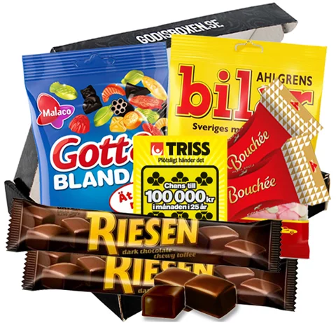 Lyxig Presentbox med Choklad och Godis