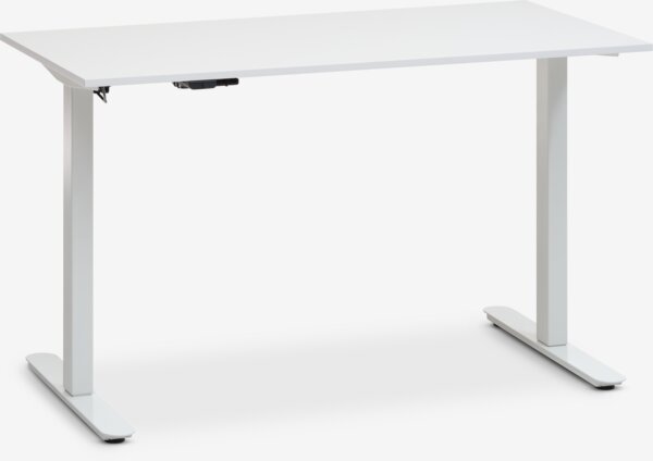Höj- och sänkbart skrivbord SVANEKE vit 60x120