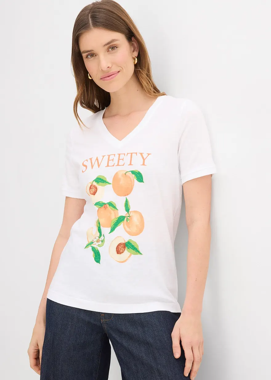 Stilren T-shirt med trendigt tryck