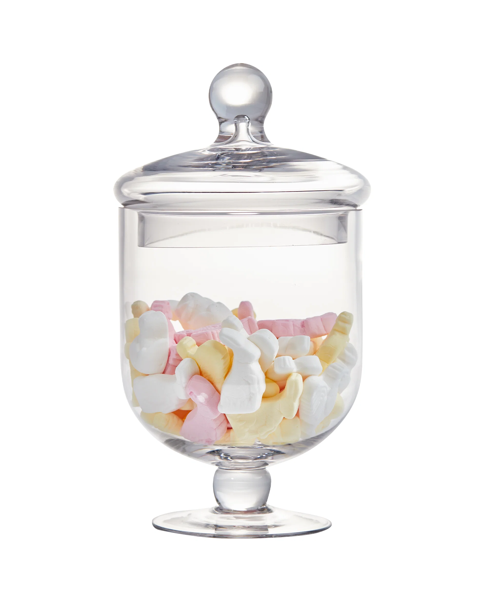 Elegant praline bonbonjär i glas