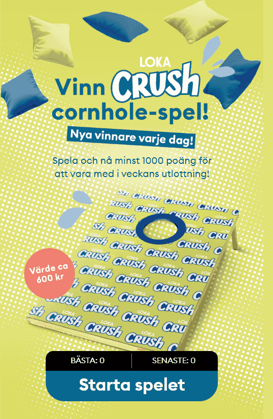 Chans till att vinna gratis Loka Crush