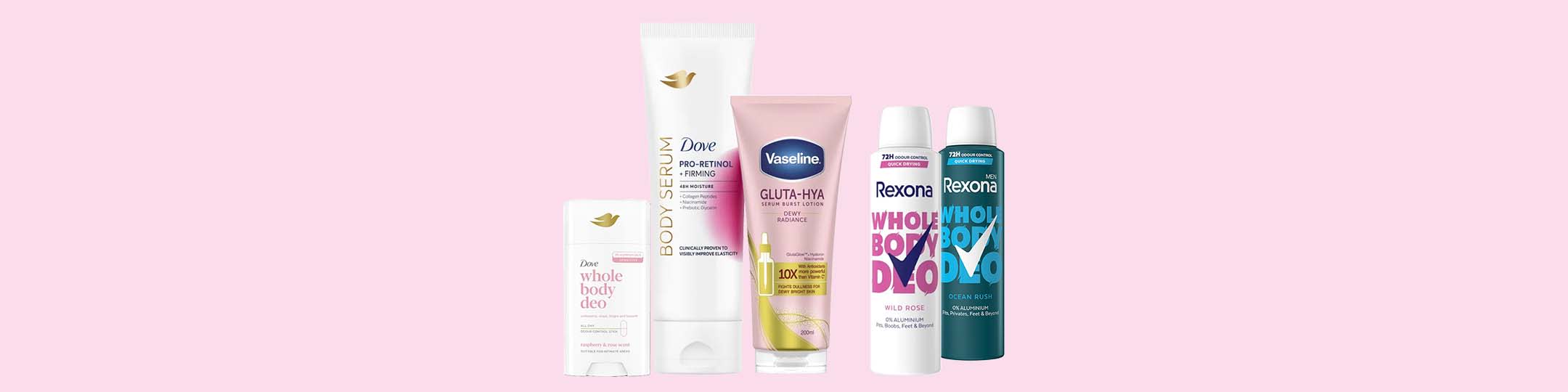 20 % på utvalt från Dove, Axe och Rexona