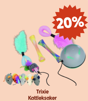 20 % rabatt på kattleksaker från Trixie hos Gaston