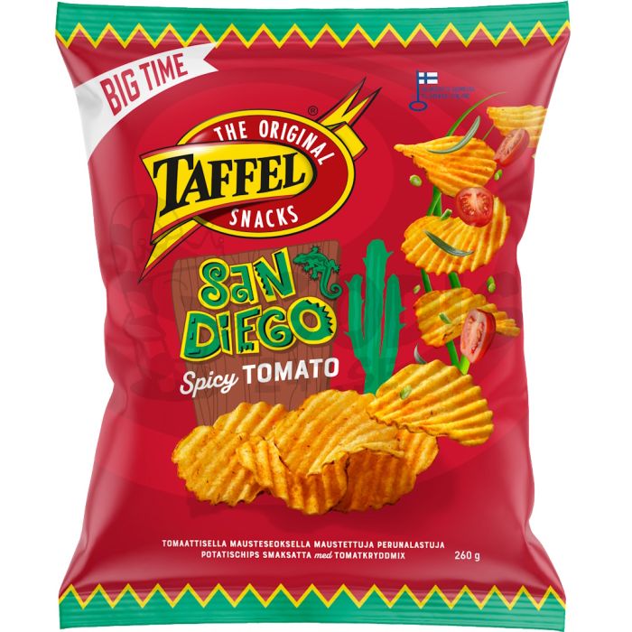 Taffel San Diego Kryddade Tomatchips 260g