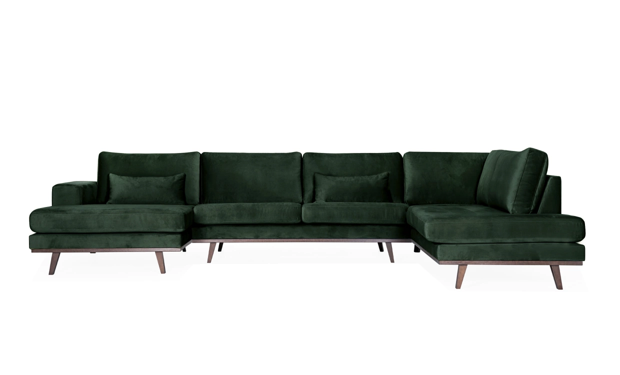 STOCKHOLM U-soffa Höger Velvet Grön