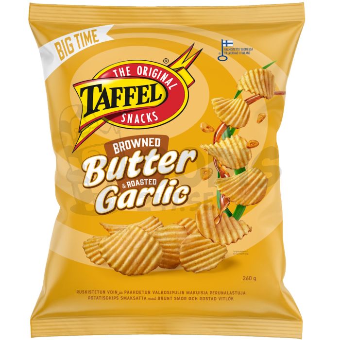 Taffel Smörbrynta Vitlökschips 260g