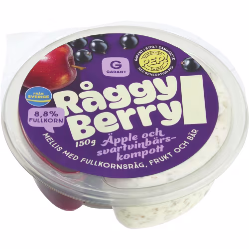 Råggyberry Äpple och Svartvinbär Kompott