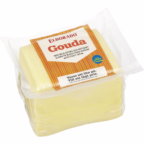 Premium Gouda Cheese 28 %. Pris/kg.