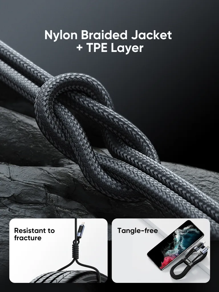 SiGN USB-C till USB-C Kabel 100W med Display