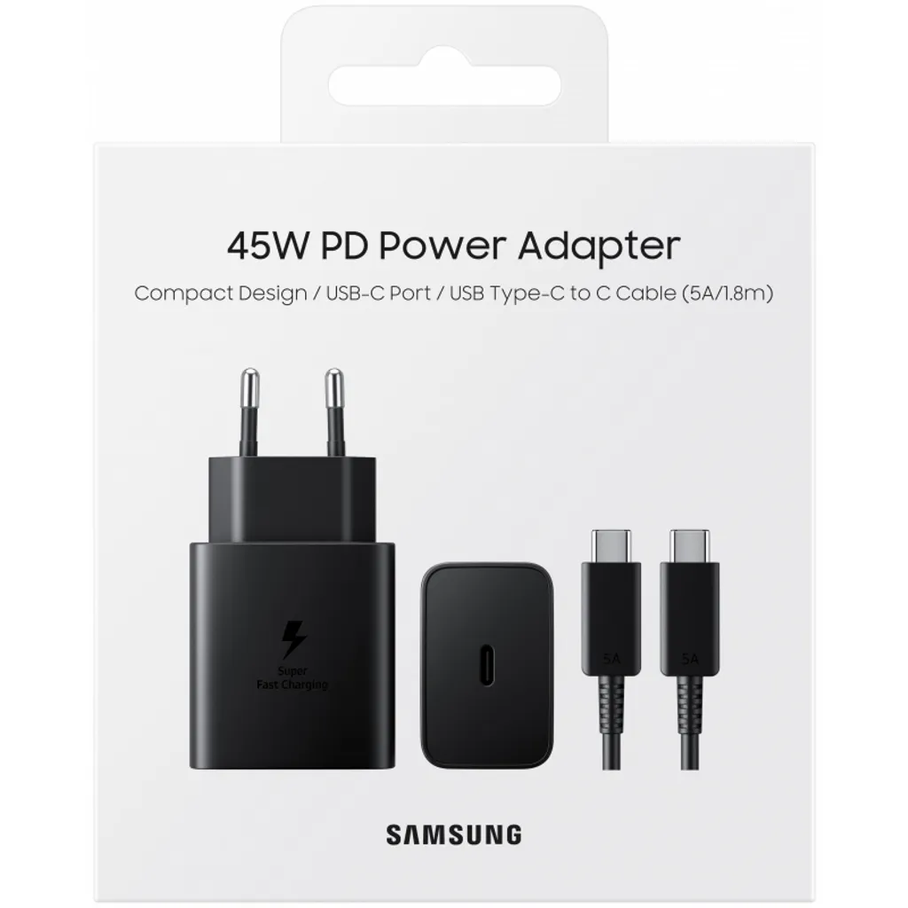 Samsung 45W PD USB-C Snabbladdare Svart