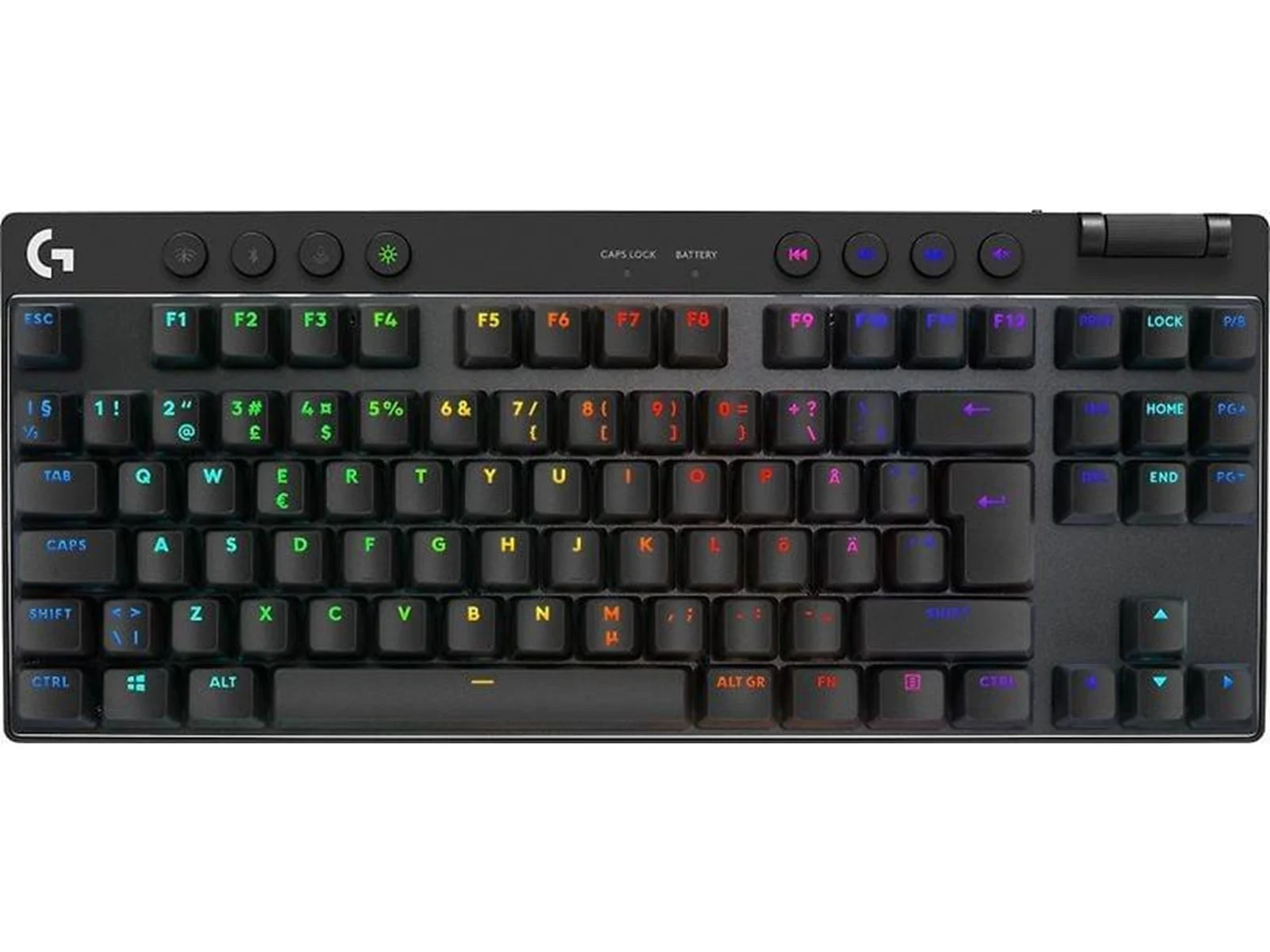 Logitech G PRO X TKL Gamingtangentbord Svart