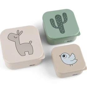 Done by Deer Snack Box Set – 3-pack matlådor i sandfärg
