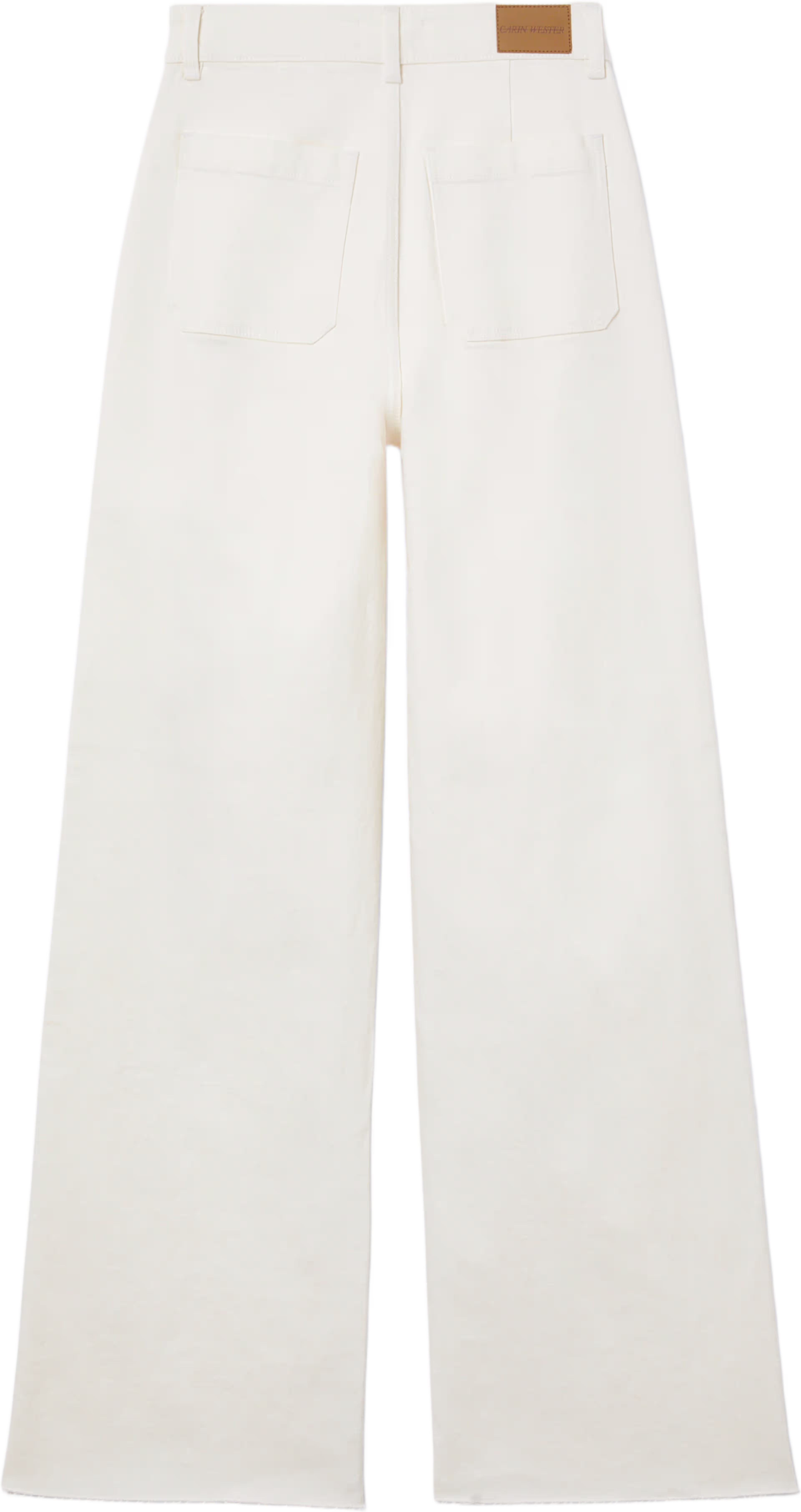 Vida högmidjade byxor IKA White