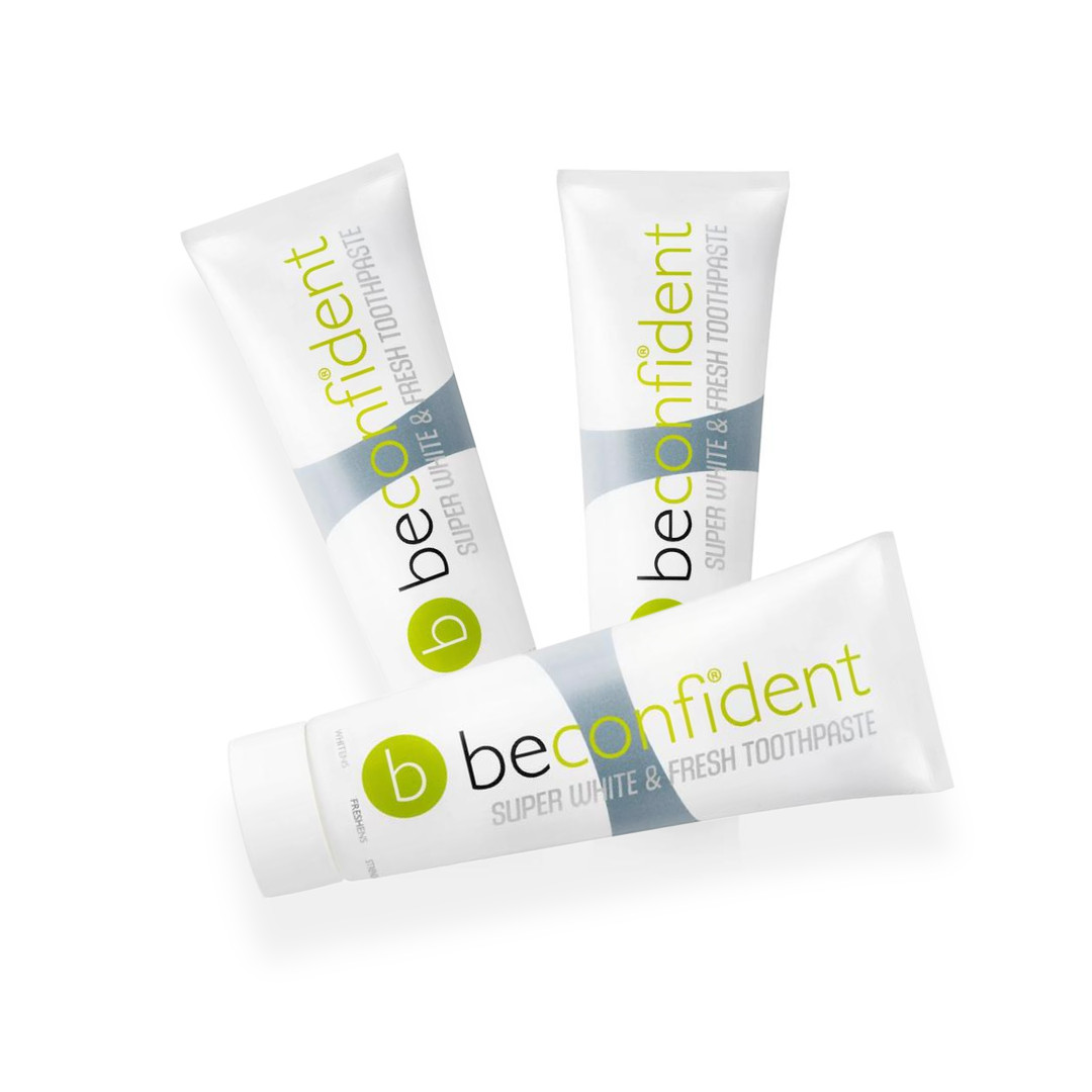 Beconfident® Super White & Fresh Tandkräm 3-pack