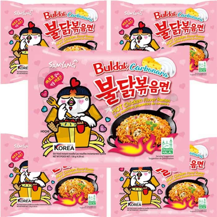 Buldak Carbonara Hot Chicken Ramen 5-pack