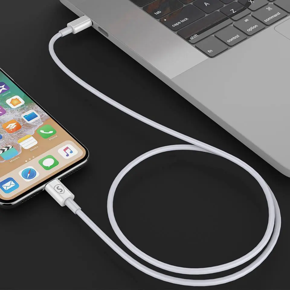 SiGN USB-C till Lightning Kabel 1m Vit