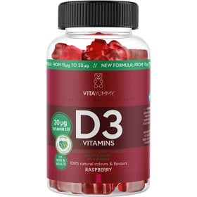 VitaYummy D3 Raspberry – bra rabatt på D-vitamin
