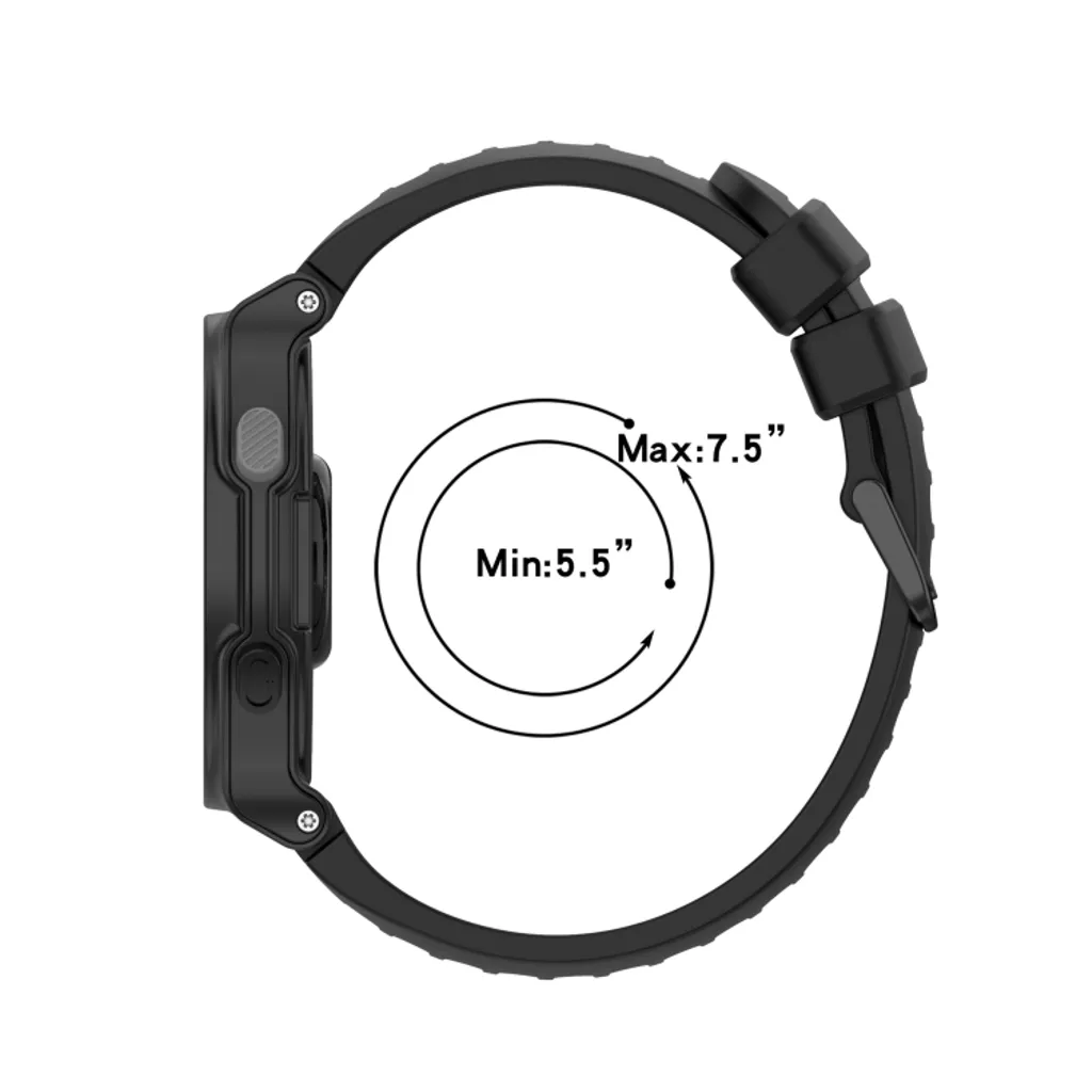 Garmin Forerunner 735XT Silikonarmband Svart/Grå